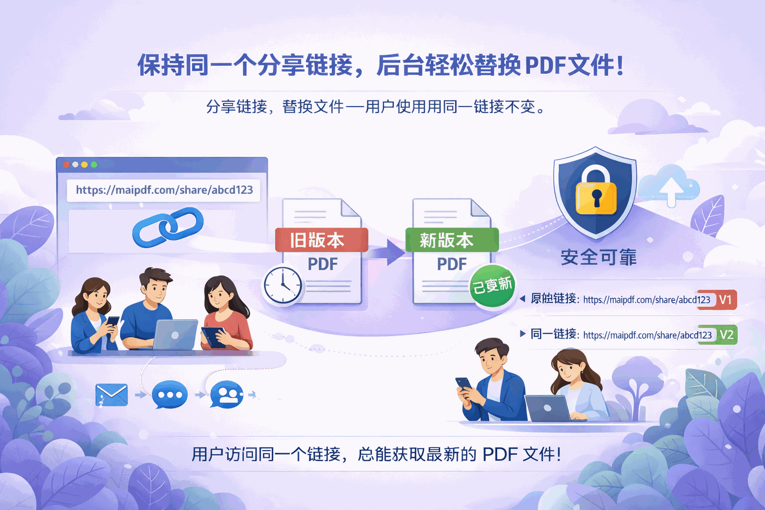 替换 PDF 但保留原链接的宣传图